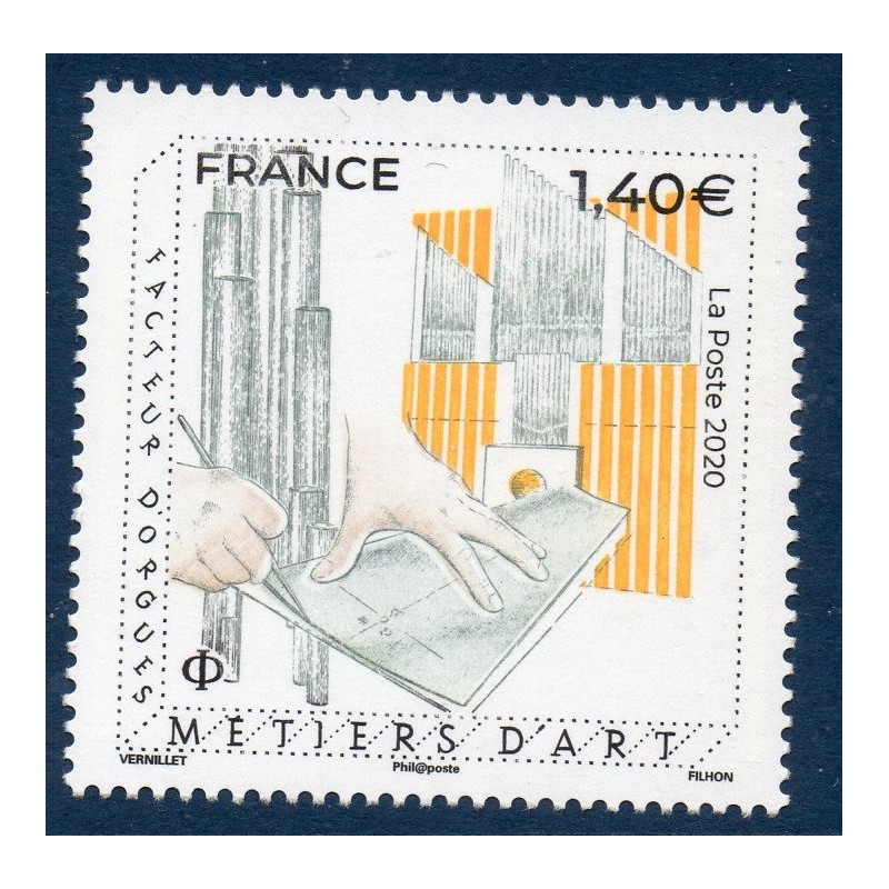 Timbre France Yvert No 5382 Métiers d'art, facteur d'orgues luxe **