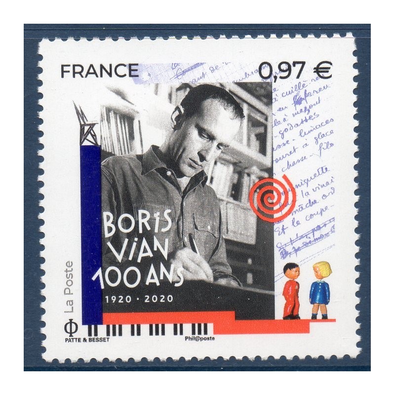 Timbre France Yvert No 5383 Boris Vian luxe **