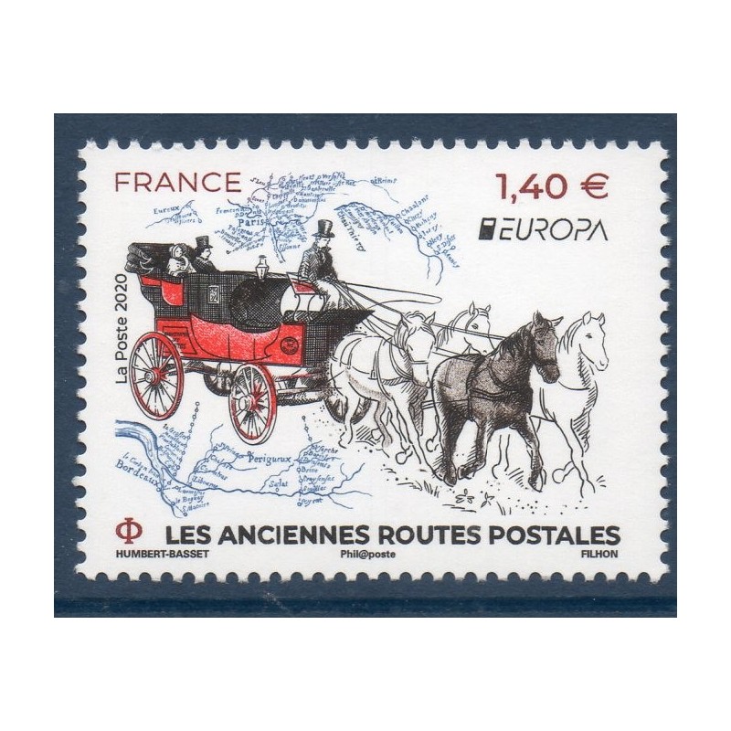 Timbre France Yvert No 5397 Europa Voiture à cheval et route luxe **