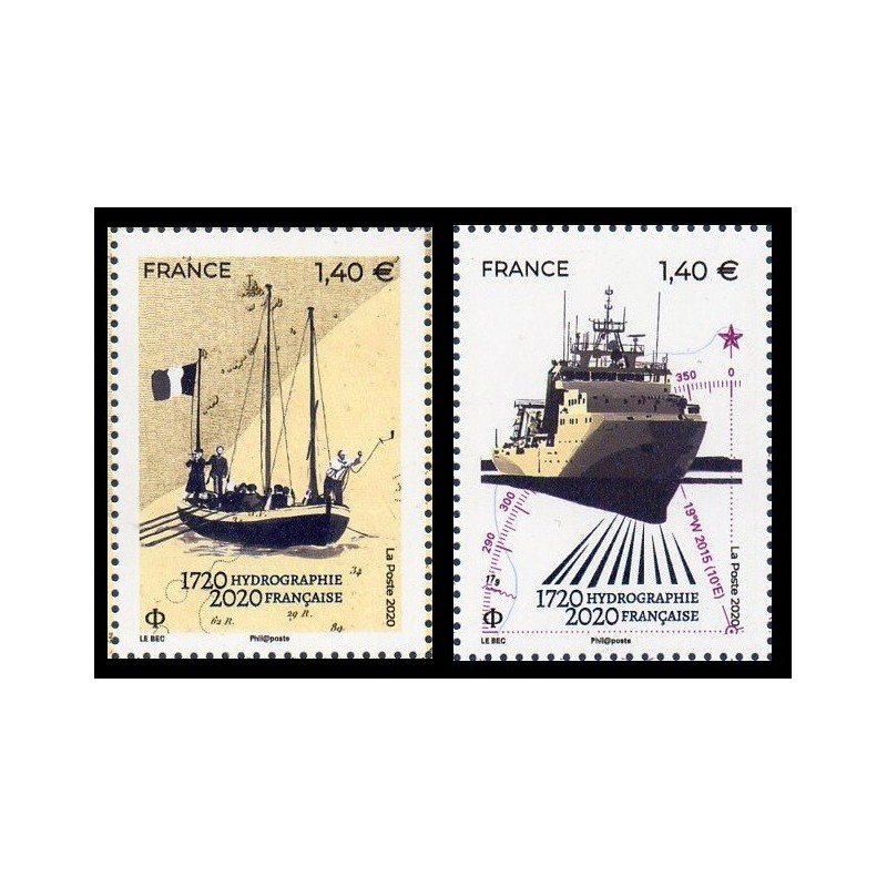 Timbre France Yvert No 5398 à 5399 Service hydrographique et océanographique luxe **