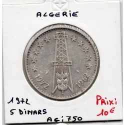 Algérie 5 dinars 1972 Argent Sup KM 105 pièce de monnaie