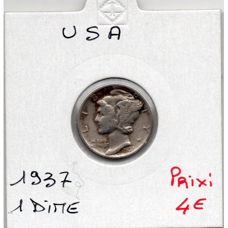 Etats Unis dime 1937 TTB, KM 140 pièce de monnaie