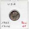 Etats Unis dime 1937 TTB, KM 140 pièce de monnaie