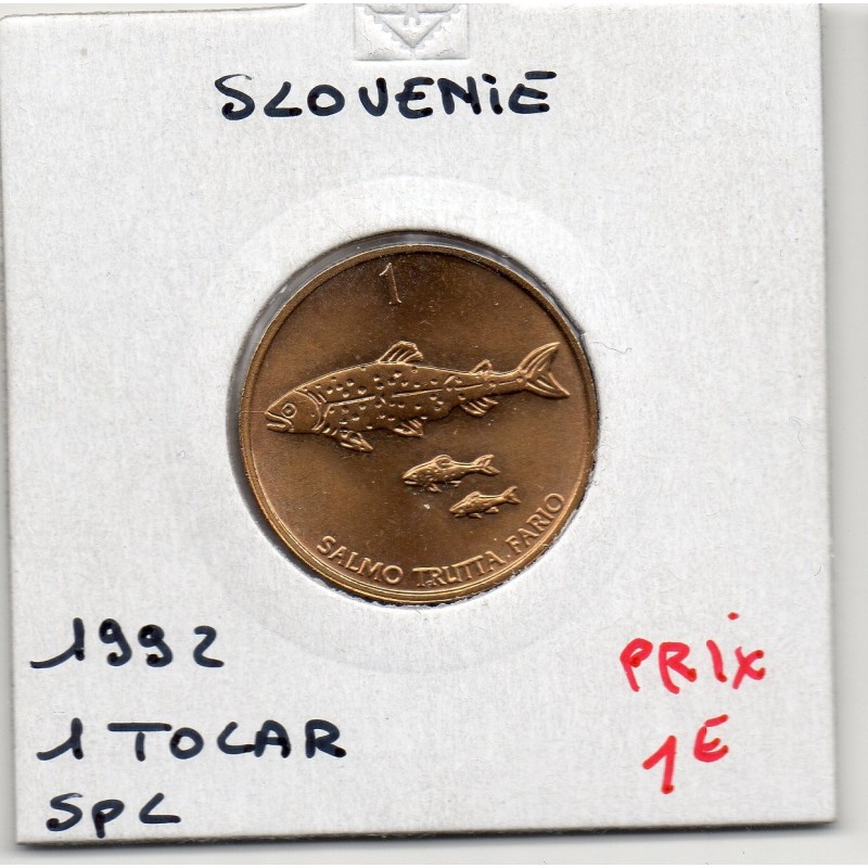Slovénie 1 Tolar 1992 Spl, KM 4 pièce de monnaie