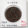 Suède 1/2 Skilling 1807 TB, KM 565 pièce de monnaie