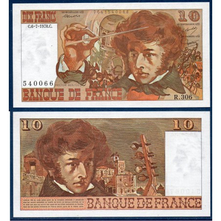 10F Francs Berlioz NEUF 6.7.1978 Billet de la banque de France