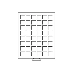 Médaillier 48 compartiments carrés jusqu'à 30 mm Ø