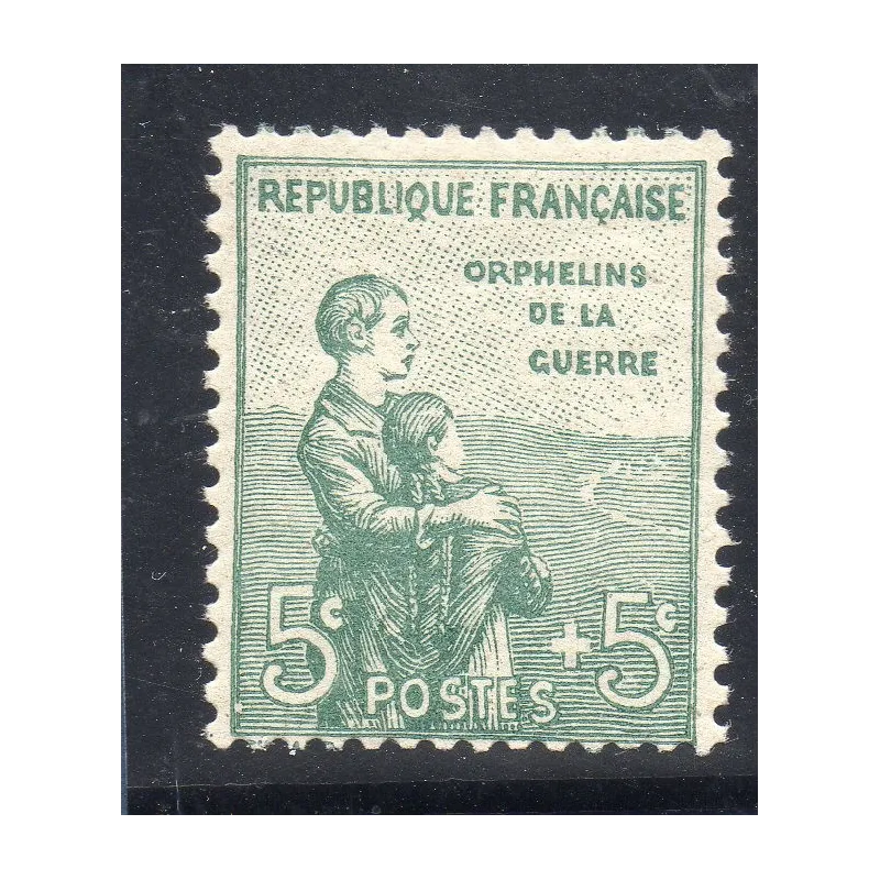 Timbre France Yvert No 149 Orphelin de la Guerre Vert neuf **