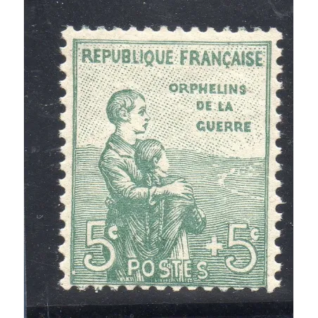 Timbre France Yvert No 149 Orphelin de la Guerre Vert neuf **