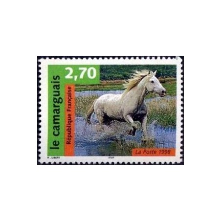 Timbre Yvert France No 3182 Série cheval, le Camarguais