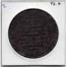 Monneron 5 sols Type II 1792 B+, France pièce de monnaie de confiance