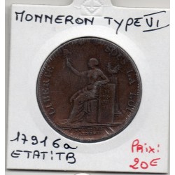 Monneron 2 sols  Type VI 1791 TB, France pièce de monnaie de confiance