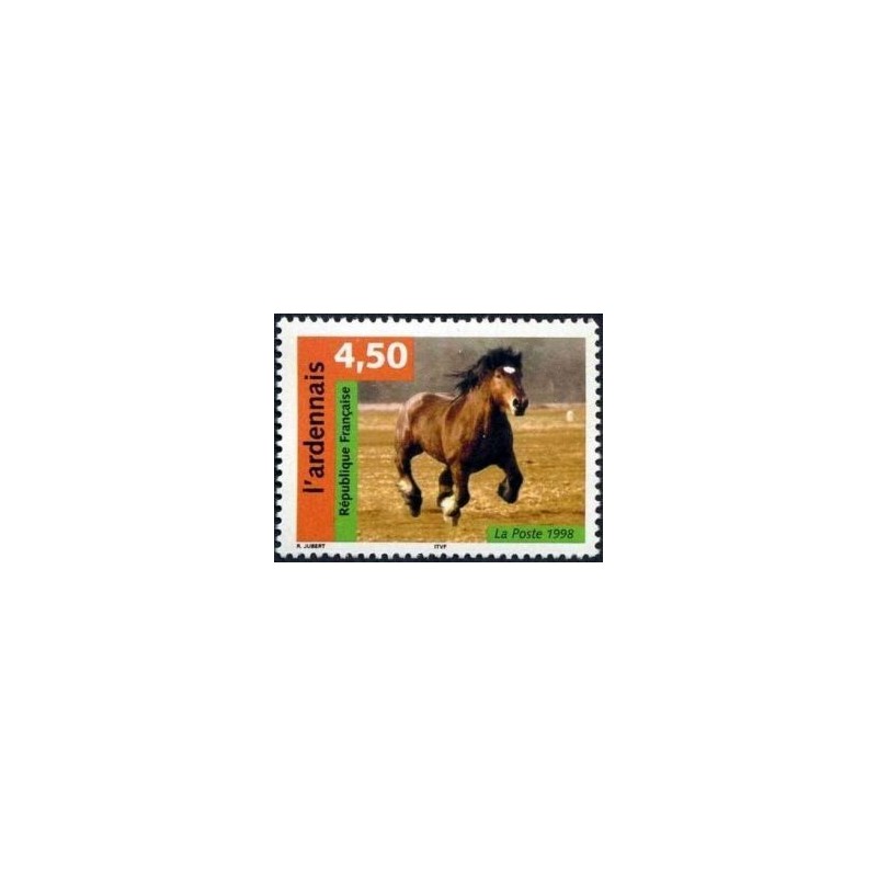 Timbre Yvert France No 3185 Série cheval, L'ardennais