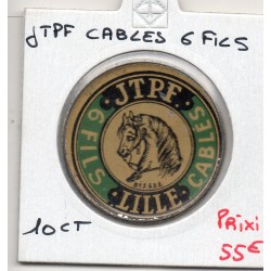 Timbre Monnaie JTPF Cables & Fils Lille 10 centimes France pièce de nécessité