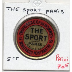 Timbre Monnaie Thé Sport paris 5 centimes France pièce de nécessité