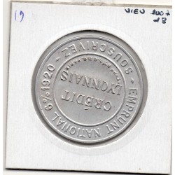 Timbre Monnaie Crédit Lyonnais 5 centimes 1920  France pièce de nécessité