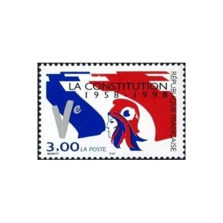 Timbre Yvert France No 3195 Constitution de la 5e république