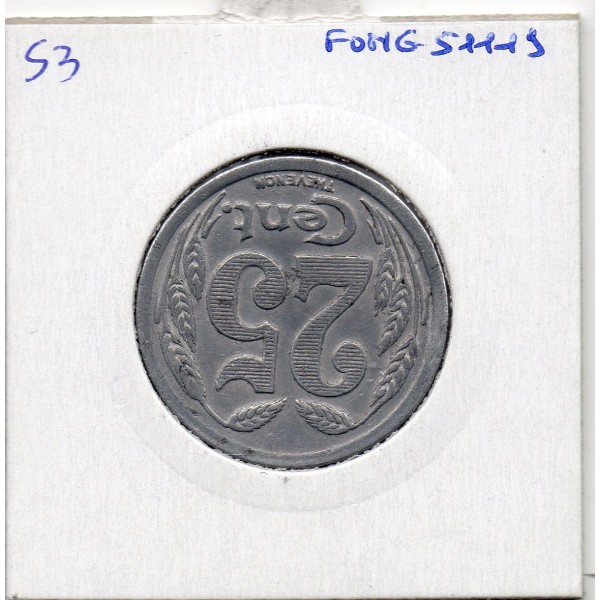 25 centimes Evreux de la chambre de commerce 1921 pièce de monnaie