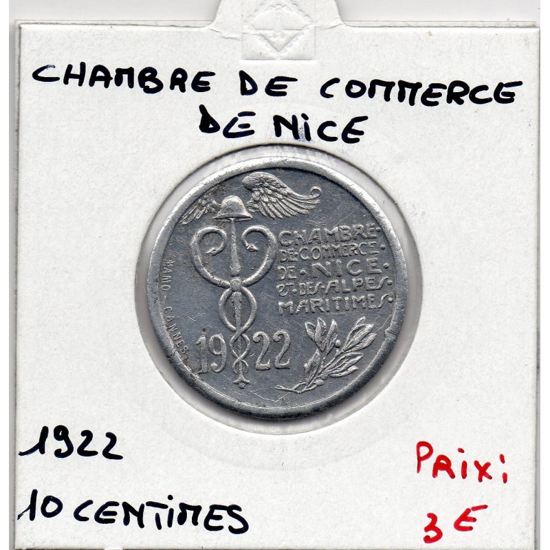 10 centimes Nice de la chambre de commerce 1922 pièce de monnaie