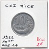 10 centimes Nice de la chambre de commerce 1922 pièce de monnaie