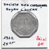 25 centimes Royan de la chambre de commerce 1922 pièce de monnaie