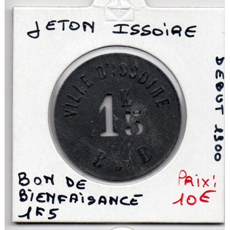 1.5 Kg de pain Issoire, bon de bienfaisance ND environ 1920 monnaie de nécessité