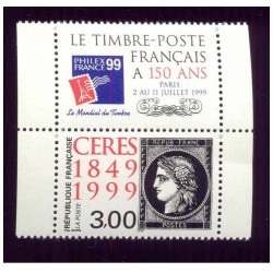 Timbre Yvert France No 3211 Le 150e anniversaire du timbre issu du carnet, ceres noir