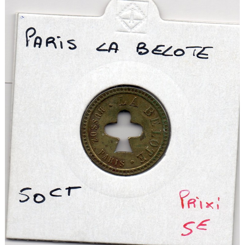 50 centimes Paris La belote ND monnaie de nécessité