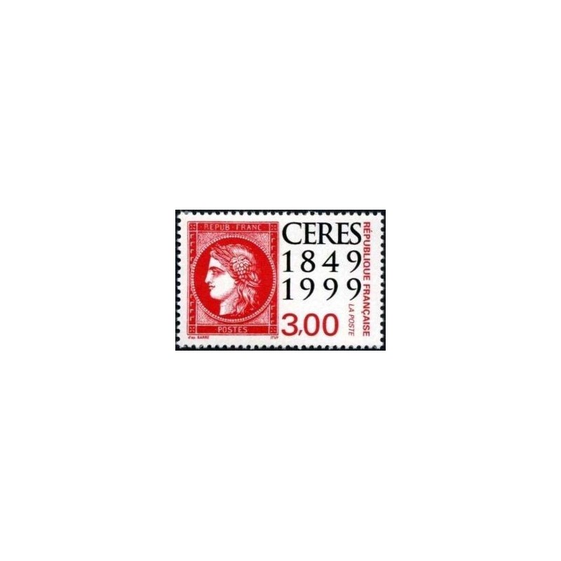 Timbre Yvert France No 3212 Le 150e anniversaire du timbre issu du carnet , Cérès rouge