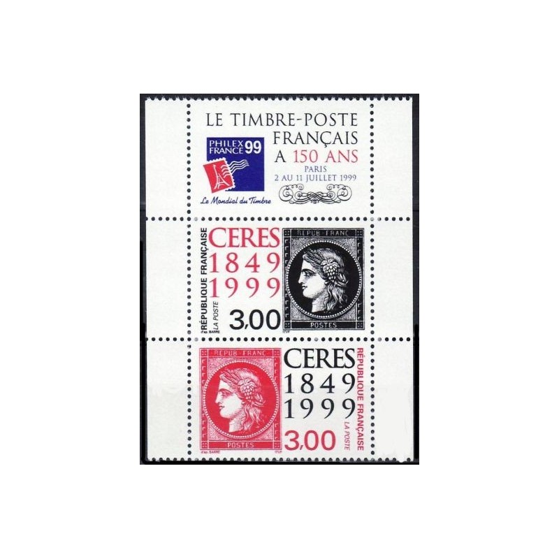 Timbre Yvert FrancebNo P3212A Le 150e anniversaire du timbre paire issue du carnet