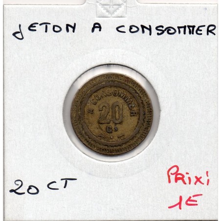 jeton 20 centimes à Consommer