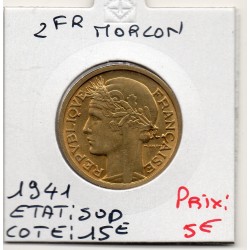 2 francs Morlon 1941 Sup, France pièce de monnaie