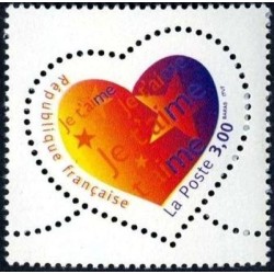 Timbre Yvert France No 3218 Coeur Saint valentin, issu de feuille