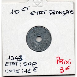 10 centimes état Français 1943 Sup-, France pièce de monnaie