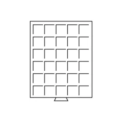 Médaillier 30 compartiments carrés jusqu'à 38 mm Ø