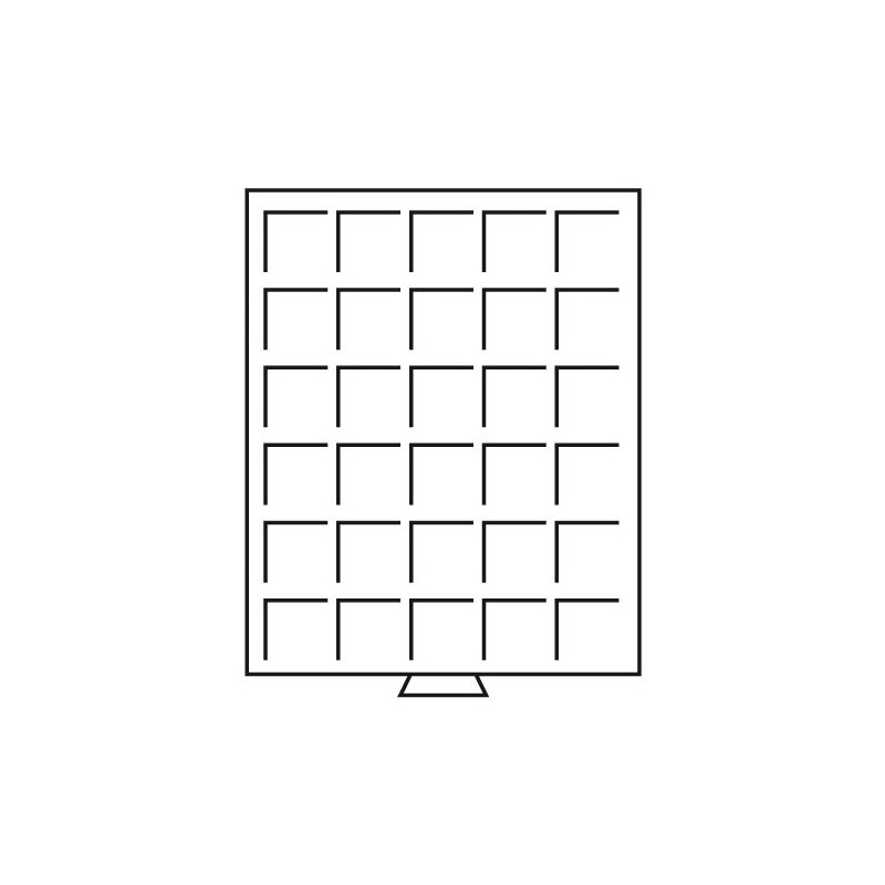 Médaillier 30 compartiments carrés jusqu'à 38 mm Ø