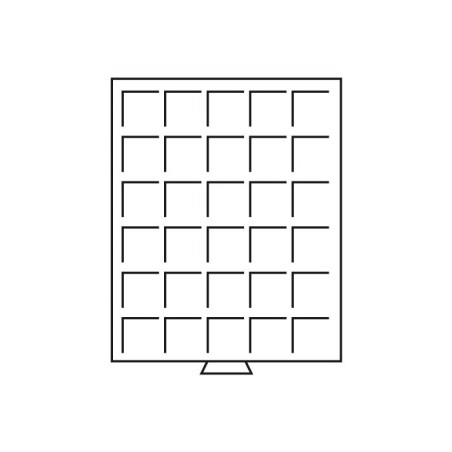 Médaillier 30 compartiments carrés jusqu'à 38 mm Ø