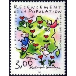 Timbre Yvert France No 3223 Recensement de la population