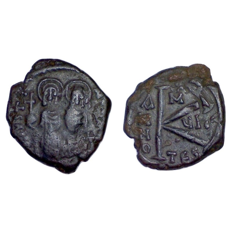 demi Follis Justin II et Sophie (571-572), SB 366 atelier Thessalonique