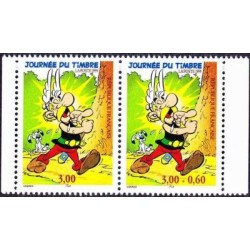 Timbre Yvert France No P3226A Journée du timbre, Astérix paire issue de carnet