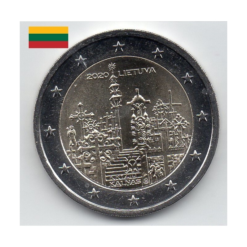 2 euros commémoratives Lituanie 2020 Colline des croix pieces de monnaie €