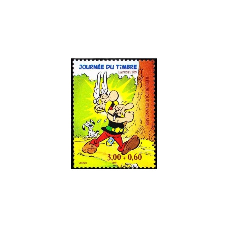 Timbre Yvert France No 3228  luxe ** Journée du timbre, Astérix issu du bloc