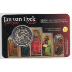 2 euros commémorative Belgique 2020 Jan van Eyck version francaise piece de monnaie €