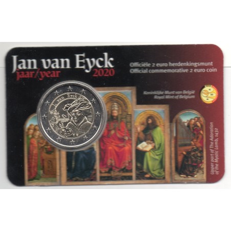 2 euros commémorative Belgique 2020 Jan van Eyck version francaise piece de monnaie €