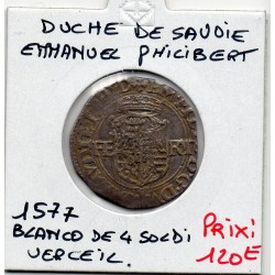 Duché de Savoie, Emmanuel Philibert (1577) Blanco de 4 soldi