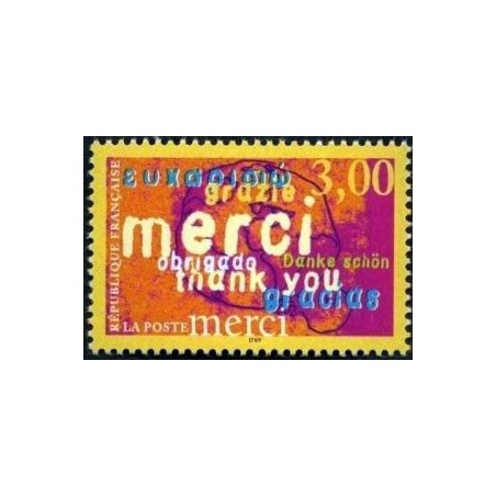 Timbre Yvert France No 3230 Timbre pour remerciements, merci