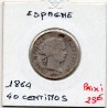 Espagne 40 centimos 1864 TTB-, KM 628 pièce de monnaie