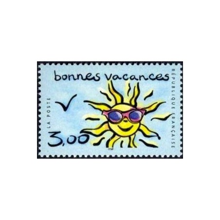 Timbre Yvert France No 3241 Bonnes vacances, soleil avec lunettes