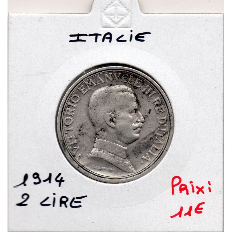 Italie 2 Lire 1914 R Rome TTB,  KM 55 pièce de monnaie