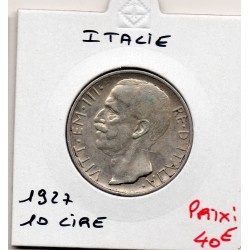 Italie 10 Lire 1927  Sup,  KM 68 pièce de monnaie